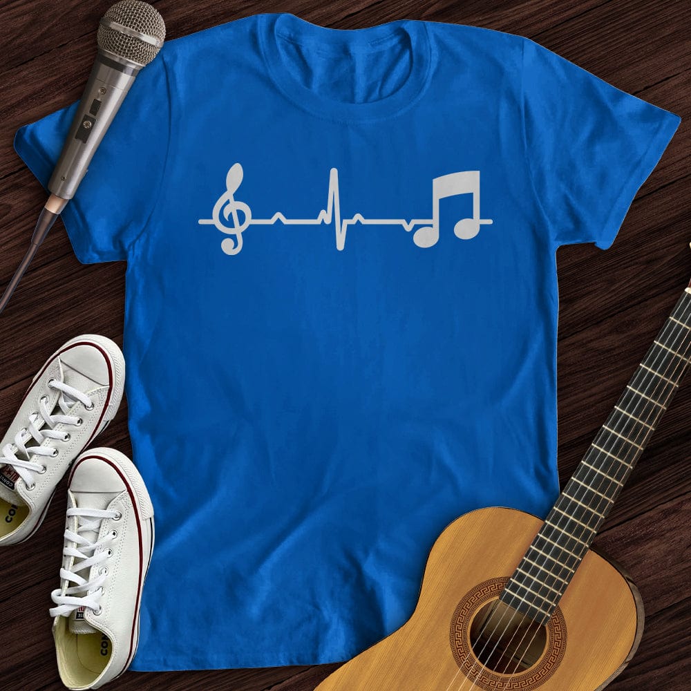 Printify T-Shirt Royal / S Music Note Heartbeat T-Shirt