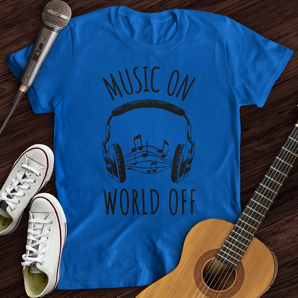 Printify T-Shirt Royal / S Music On T-Shirt