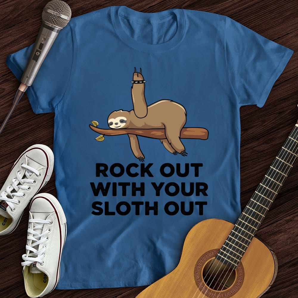 Printify T-Shirt Royal / S Party Sloth T-Shirt