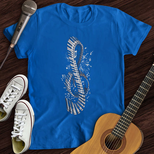 Printify T-Shirt Royal / S Piano Treble Clef T-Shirt