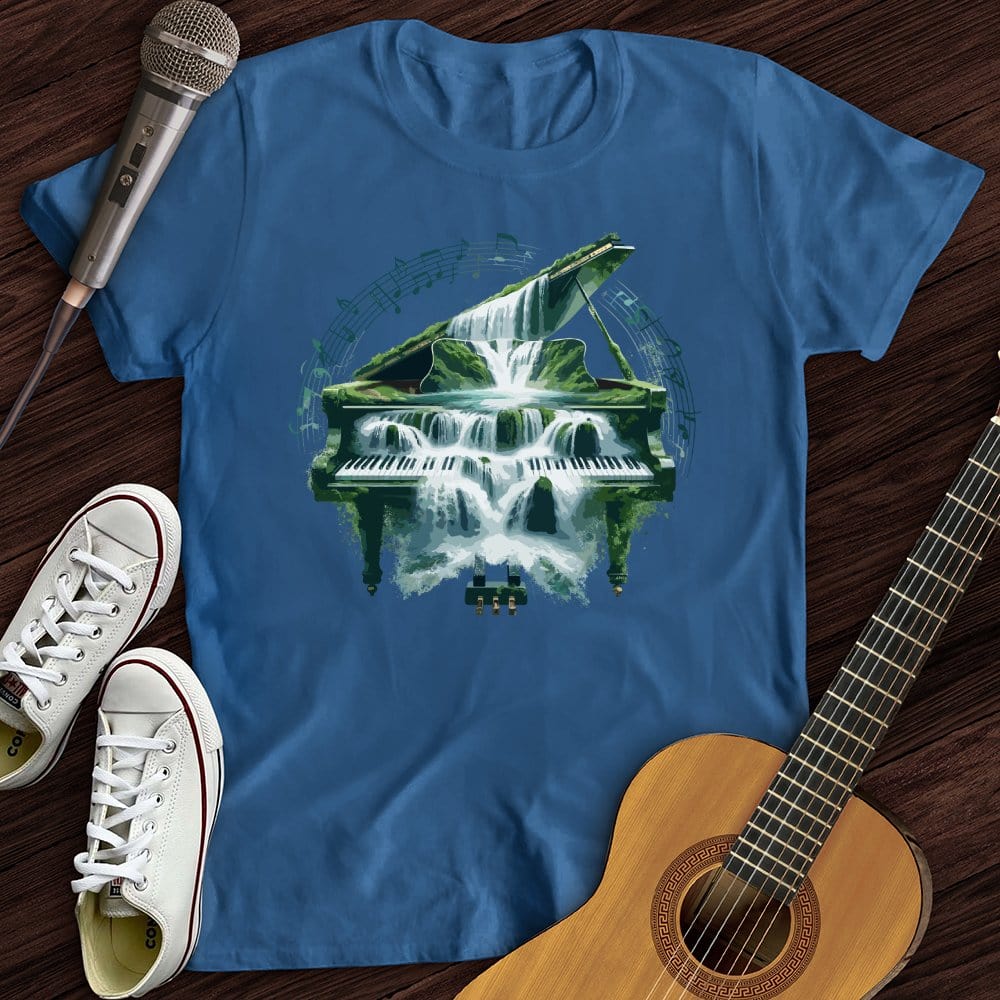 Printify T-Shirt Royal / S Piano Waterfall T-Shirt