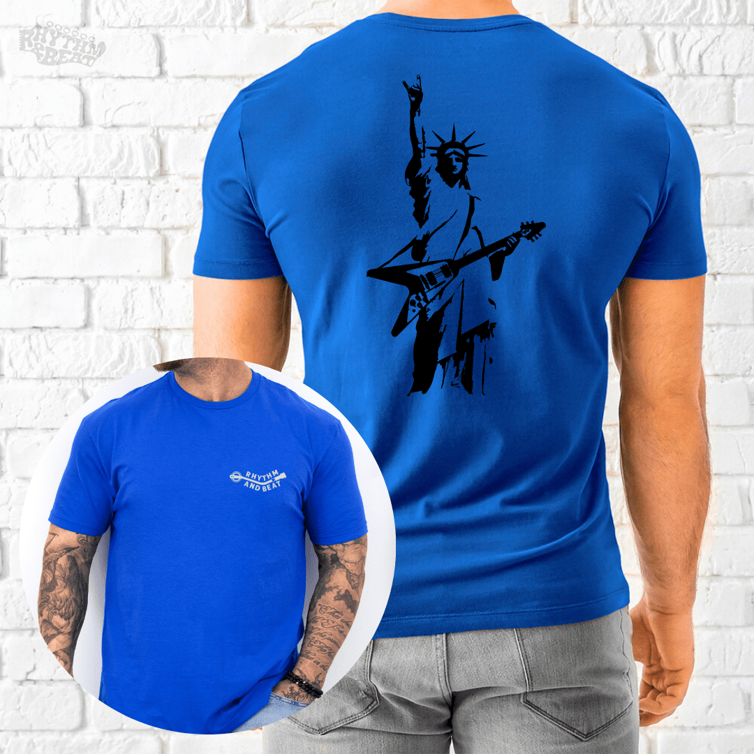 Printify T-Shirt Royal / S Rockstar Statue T-Shirt
