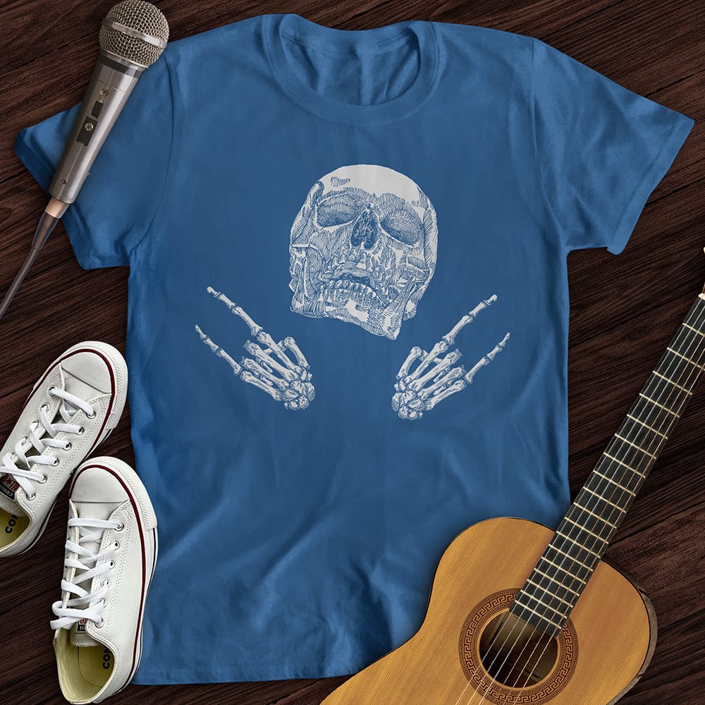 Printify T-Shirt Royal / S Skeleton Rock On T-Shirt