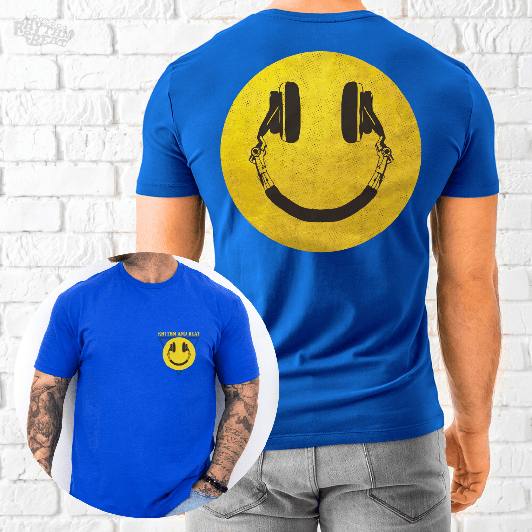 Printify T-Shirt Royal / S Smile Headphones T-Shirt