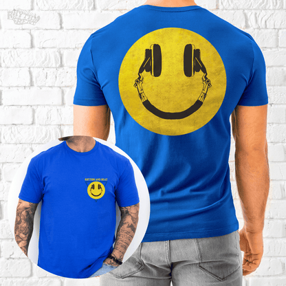 Printify T-Shirt Royal / S Smile Headphones T-Shirt