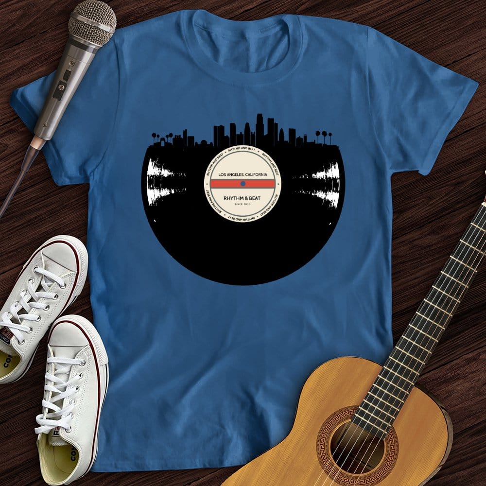 Printify T-Shirt Royal / S Vinyl Skyline Los Angeles T-Shirt