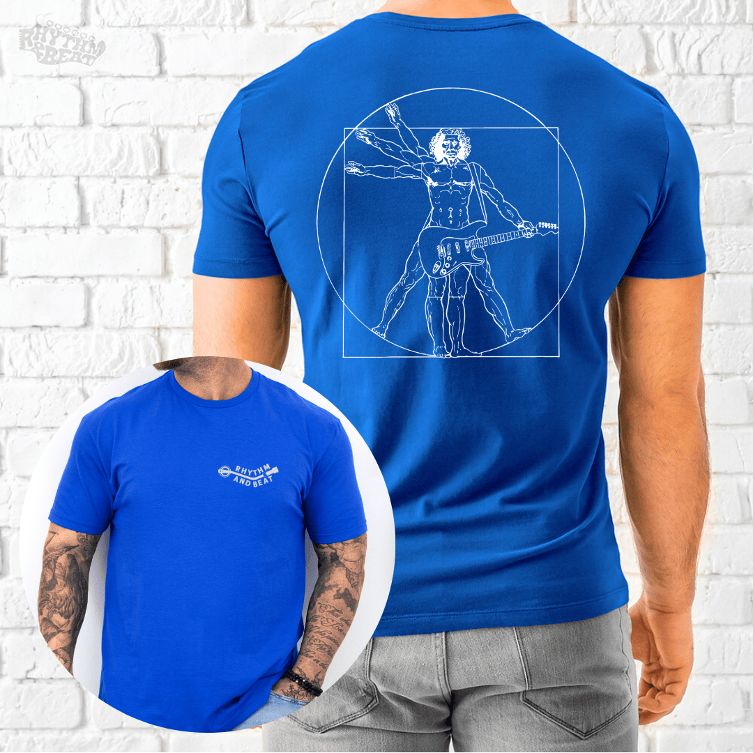 Printify T-Shirt Royal / S Vitruvian Guitar Player T-Shirt
