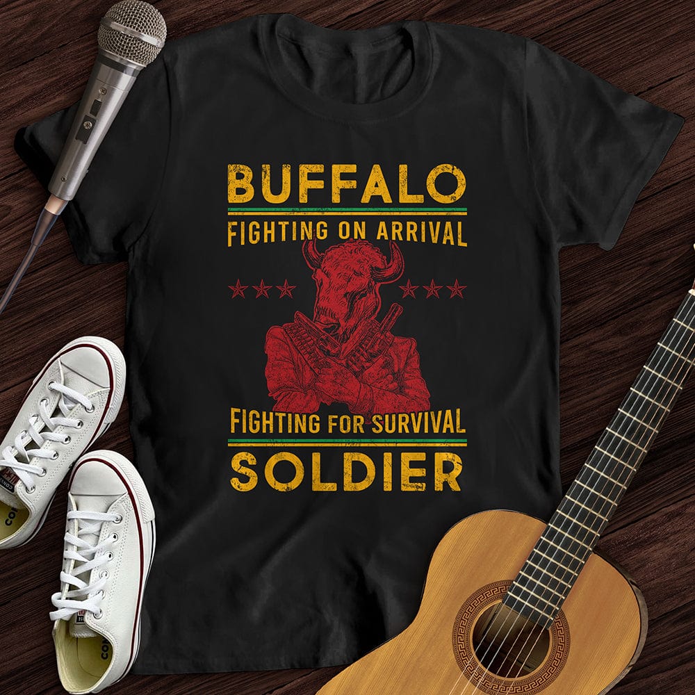Printify T-Shirt S / Black Fighting Buffalo T-Shirt