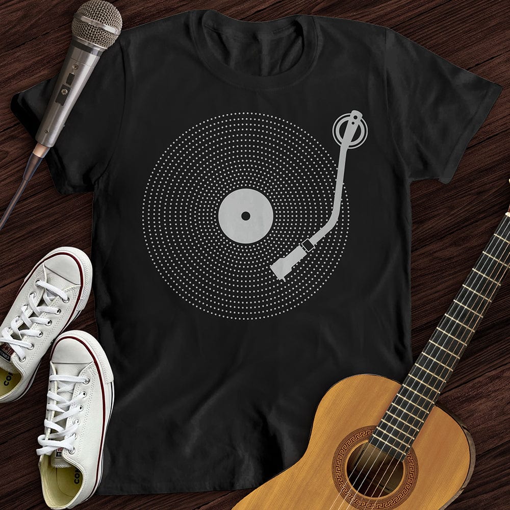 Printify T-Shirt S / Black Simple Record T-Shirt