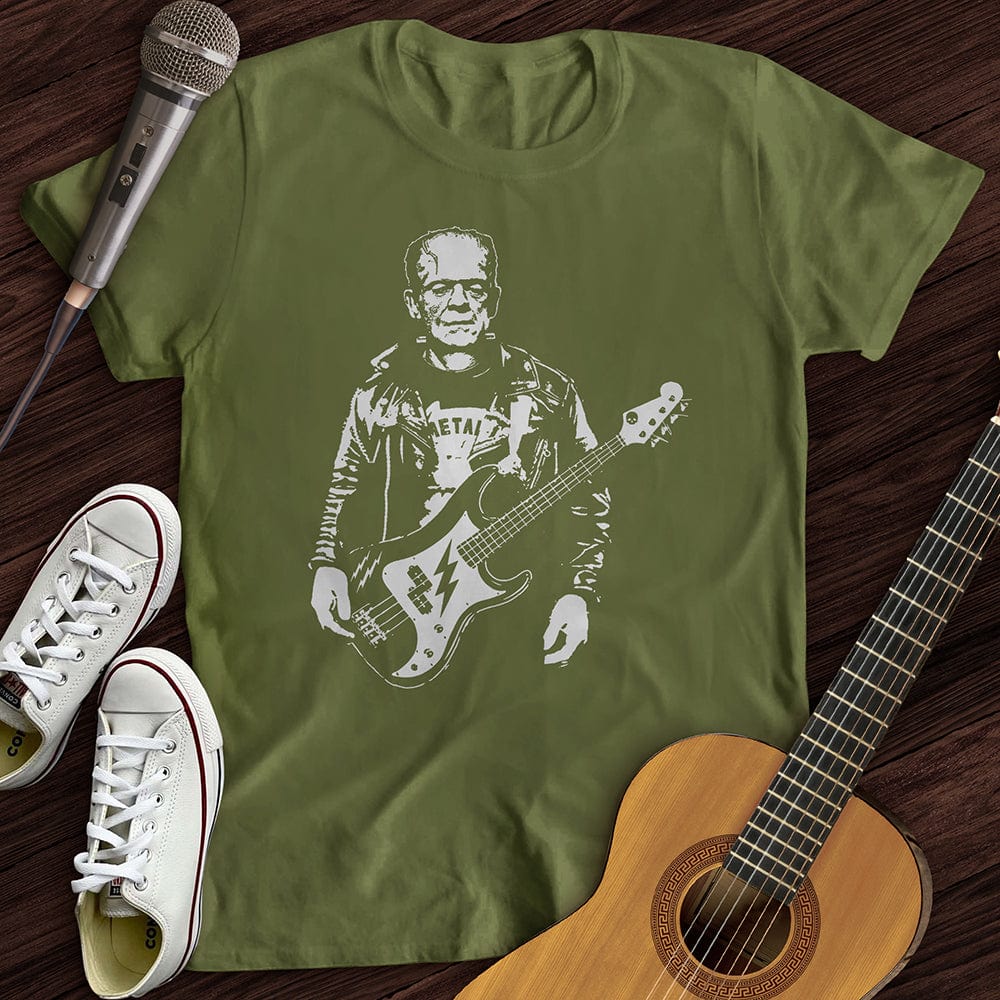 Printify T-Shirt S / Military Green Frankenstein Guitar T-Shirt