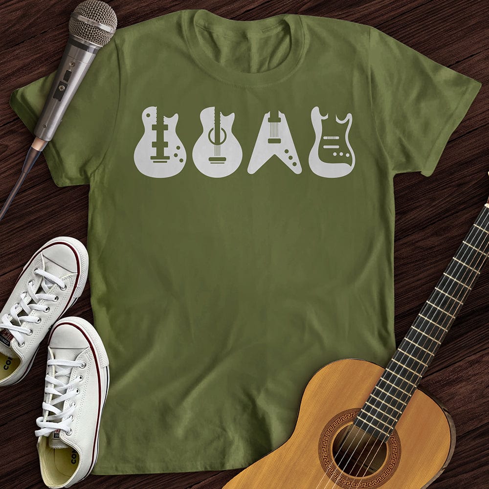 Printify T-Shirt S / Military Green Iconic Guitar T-shirt