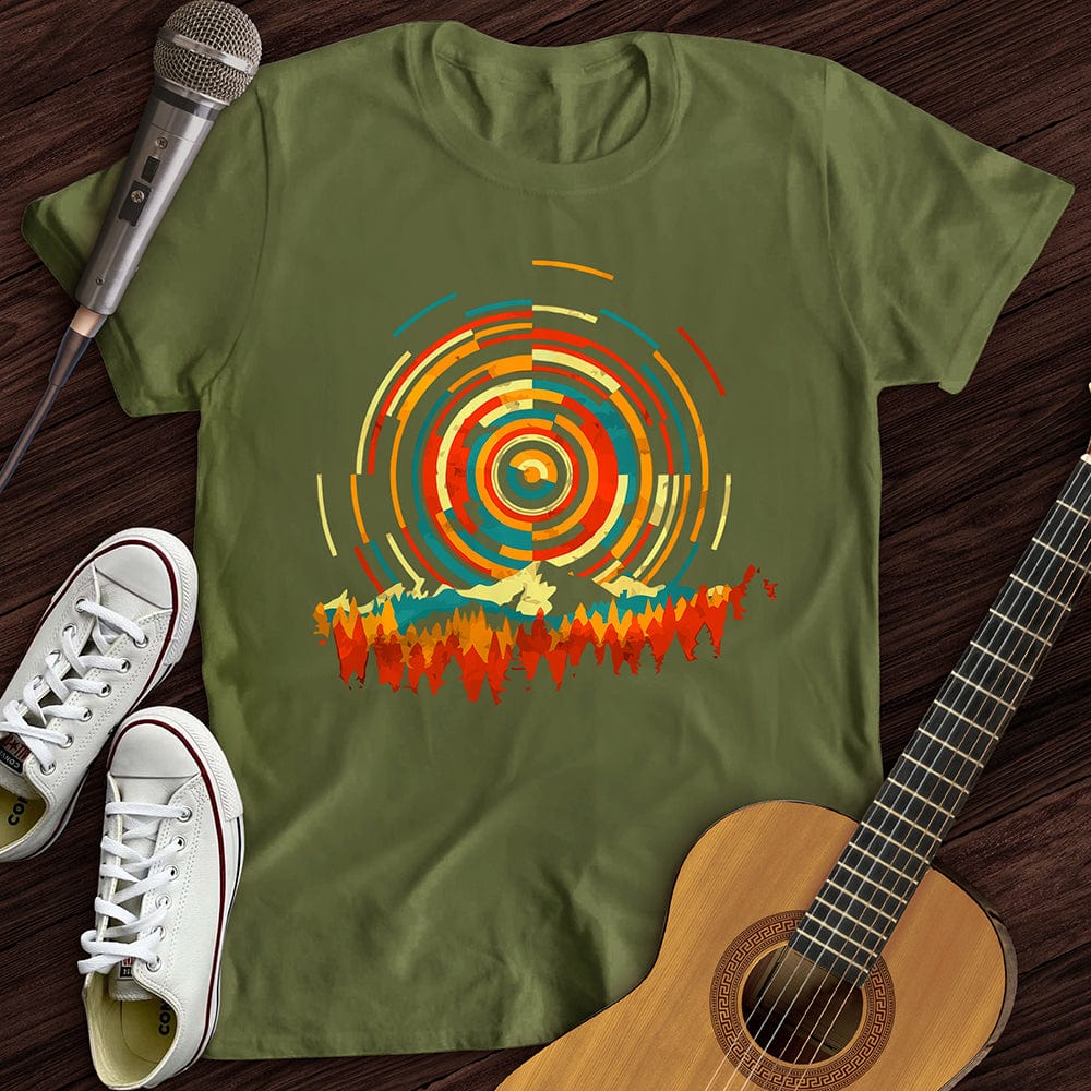 Printify T-Shirt S / Military Green Musical Sunset T-Shirt