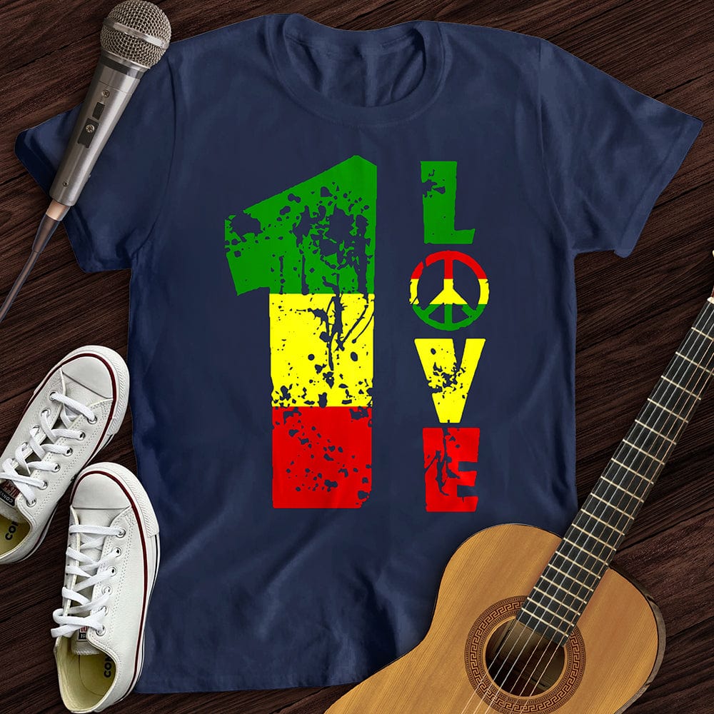 Printify T-Shirt S / Navy 1 Love T-Shirt