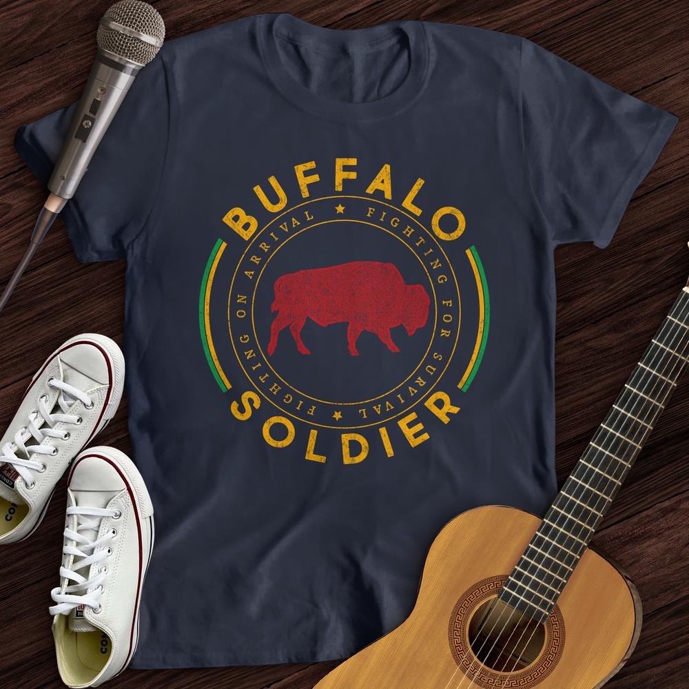 Printify T-Shirt S / Navy Buffalo Soldier T-Shirt