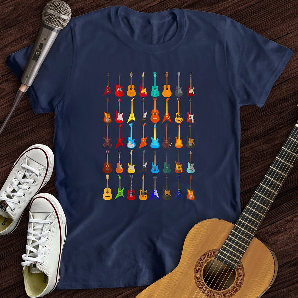 Printify T-Shirt S / Navy Guitar Collection T-Shirt