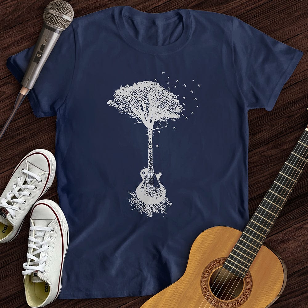 Printify T-Shirt S / Navy Guitar Roots T-Shirt
