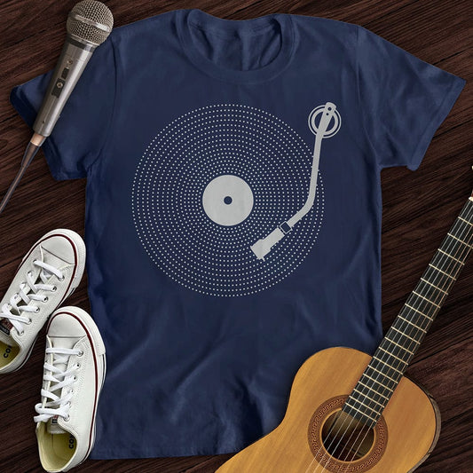 Printify T-Shirt S / Navy Simple Record T-Shirt