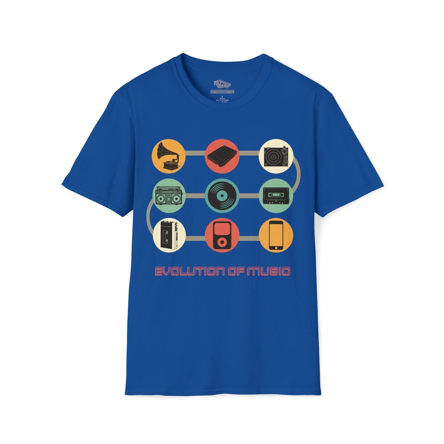 Printify T-Shirt S / Royal Evolution of Music T-Shirt