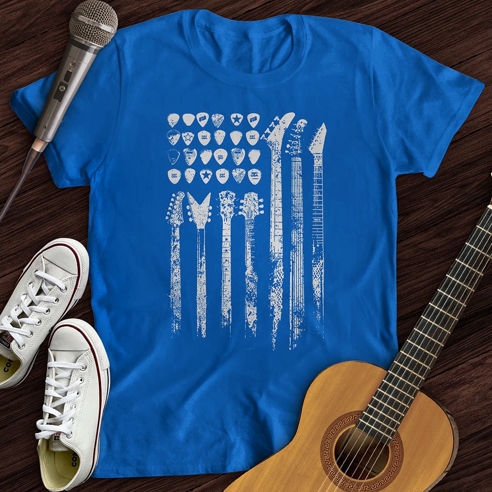 Printify T-Shirt S / Royal Guitar Flag T-Shirt