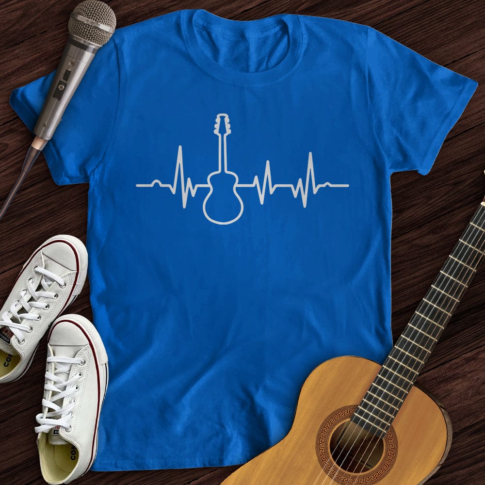 Printify T-Shirt S / Royal Guitar Heartbeat T-Shirt