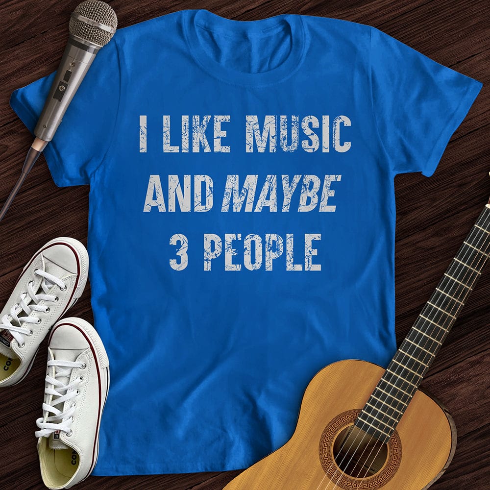 Printify T-Shirt S / Royal I Like Music T-Shirt