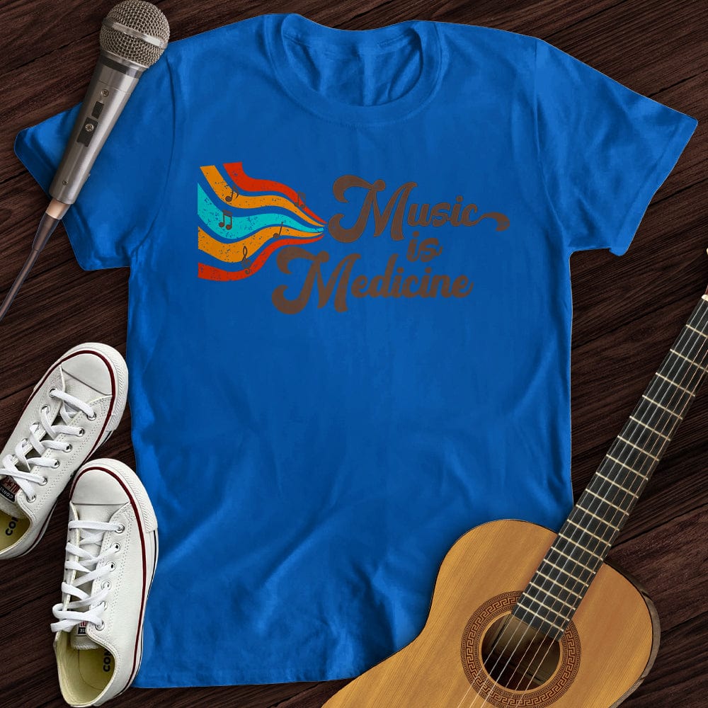 Printify T-Shirt S / Royal Music Is Medicine T-Shirt