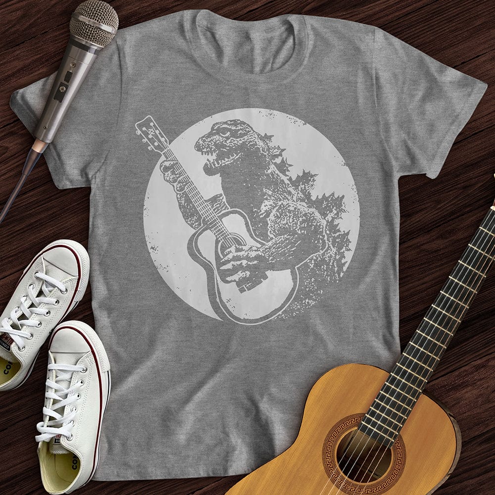 Printify T-Shirt S / Sport Grey Dinosaur Guitar T-Shirt