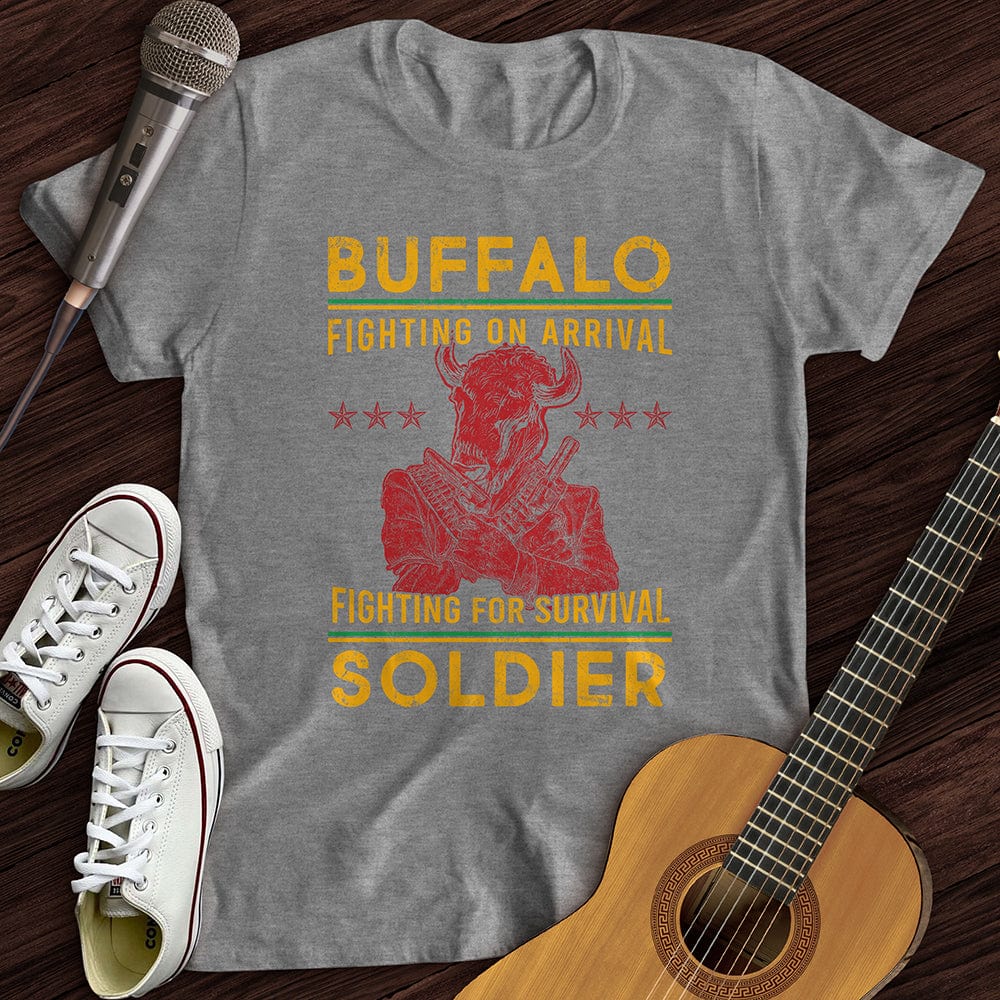 Printify T-Shirt S / Sport Grey Fighting Buffalo T-Shirt