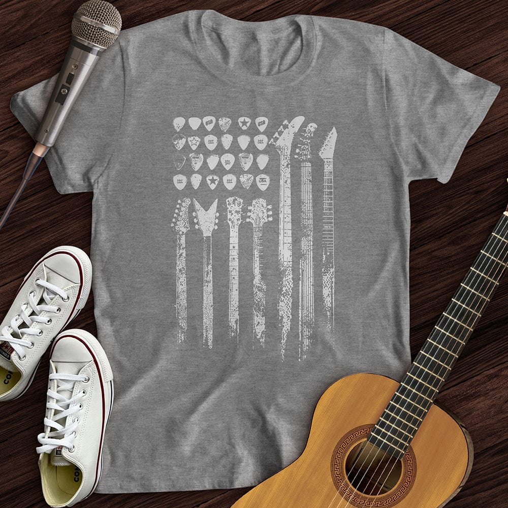 Printify T-Shirt S / Sport Grey Guitar Flag T-Shirt