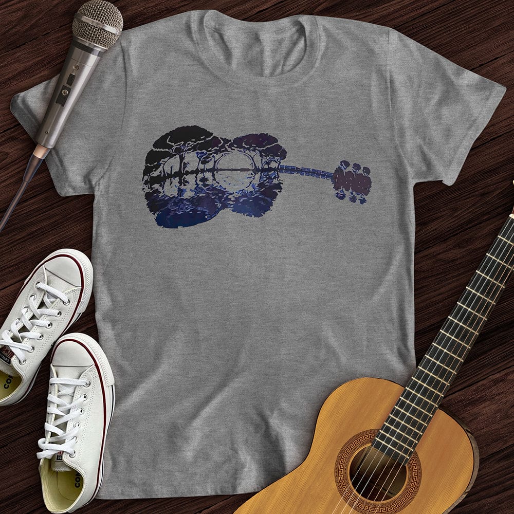 Printify T-Shirt S / Sport Grey Guitar Moonrise T-Shirt