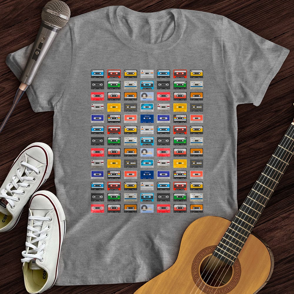 Printify T-Shirt S / Sport Grey Rainbow Cassette T-Shirt