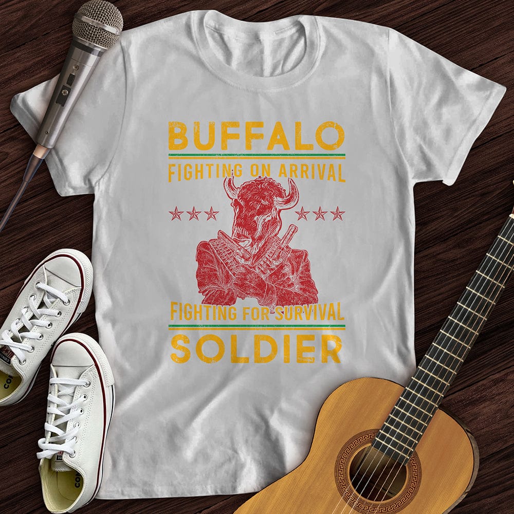 Printify T-Shirt S / White Fighting Buffalo T-Shirt