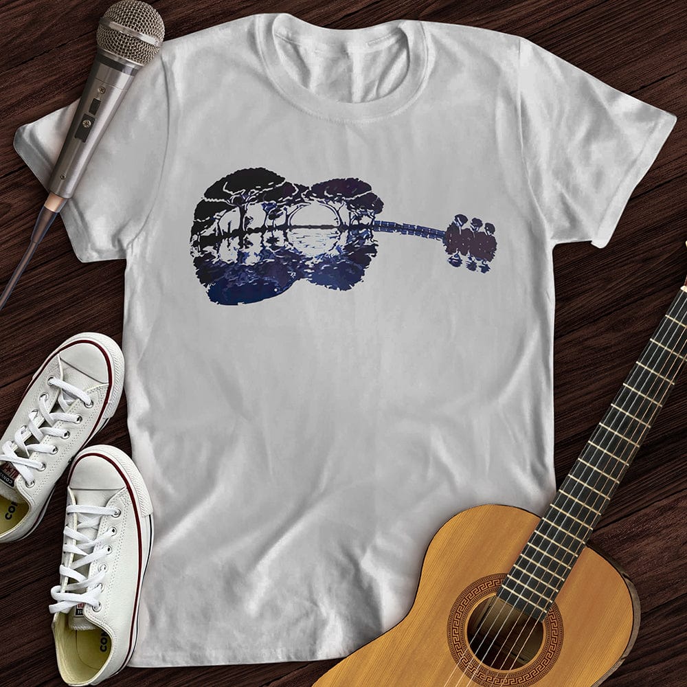 Printify T-Shirt S / White Guitar Moonrise T-Shirt