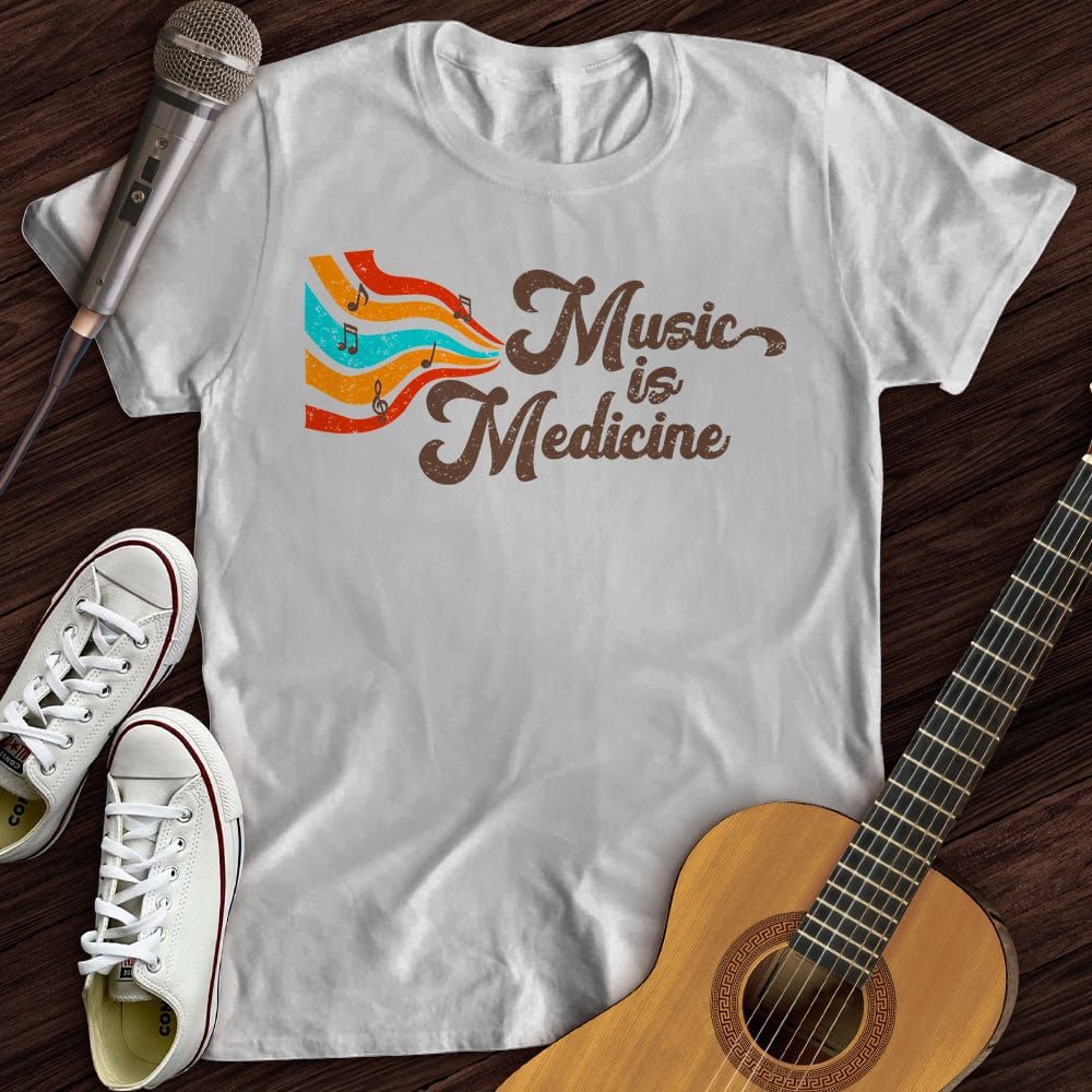 Printify T-Shirt S / White Music Is Medicine T-Shirt