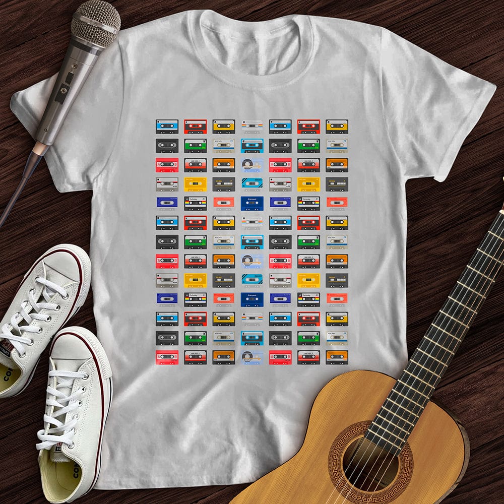 Printify T-Shirt S / White Rainbow Cassette T-Shirt