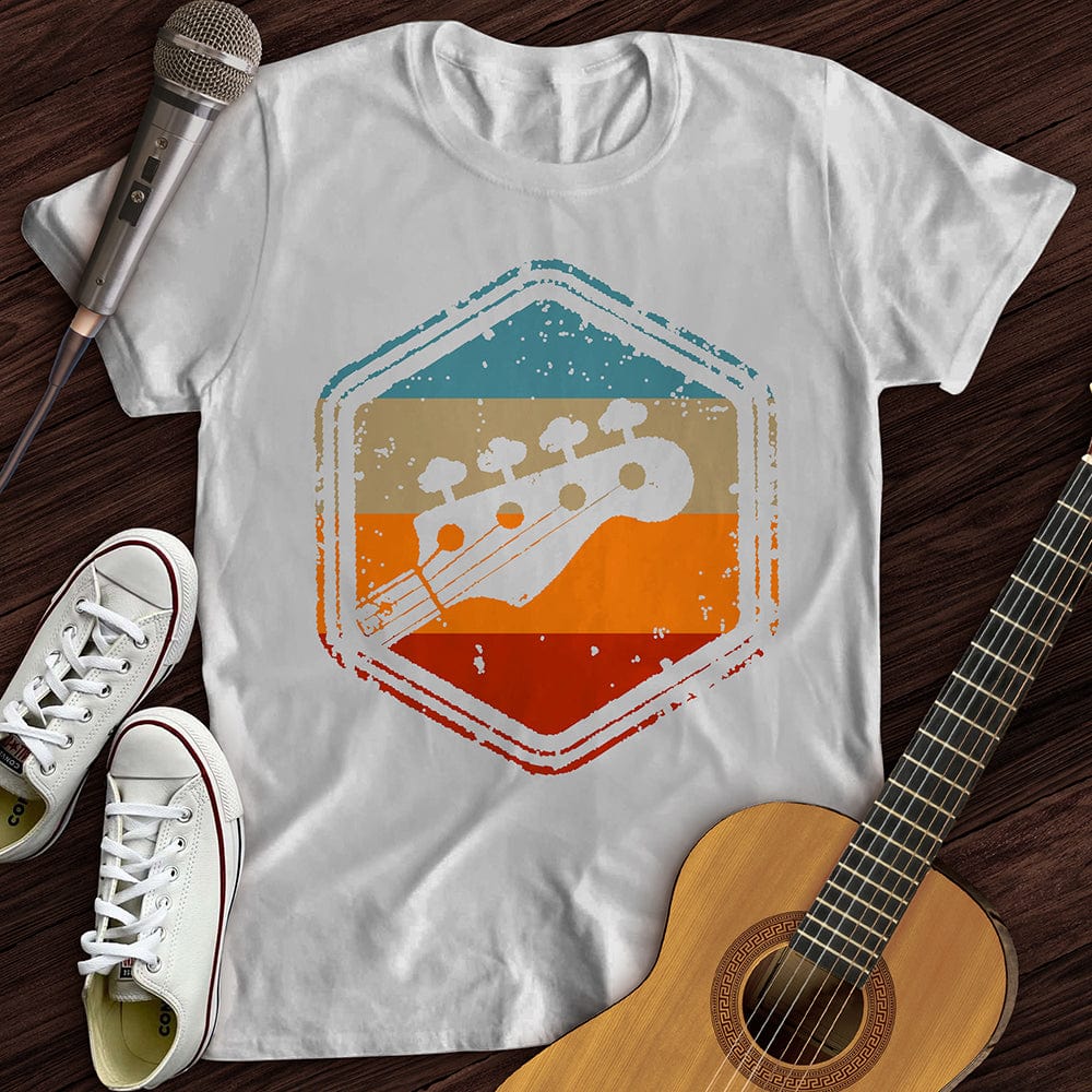 Printify T-Shirt S / White Retro Guitar T-Shirt