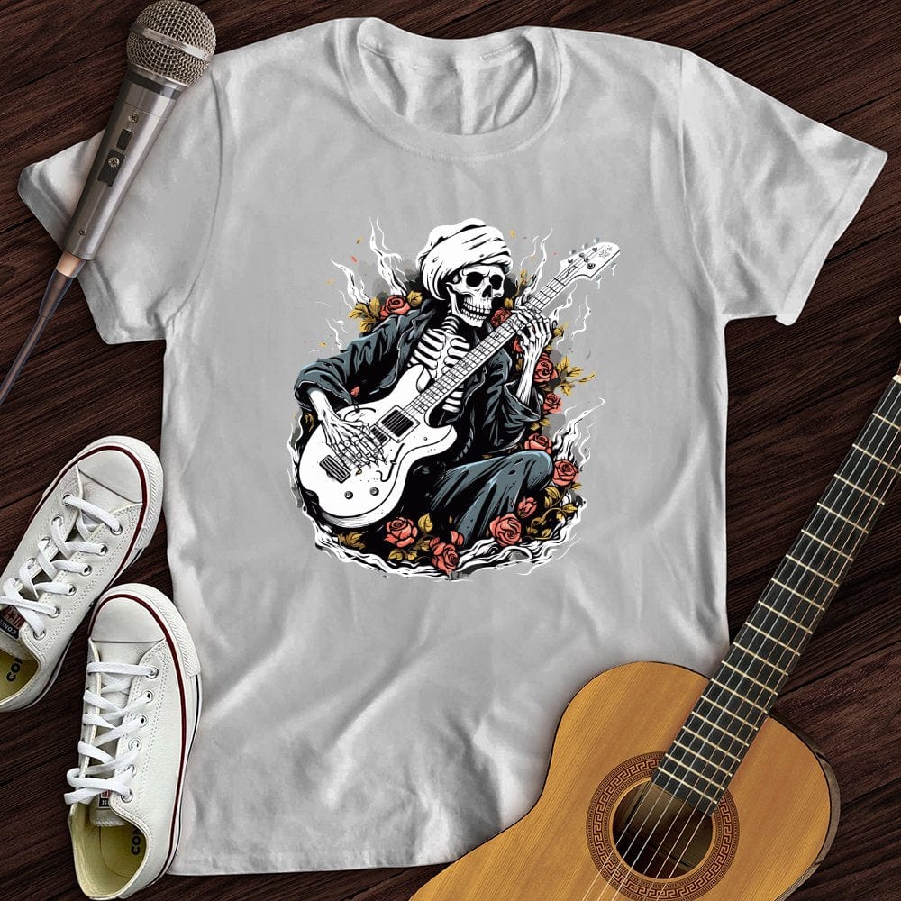 Printify T-Shirt Skeleton Playing Music T-Shirt