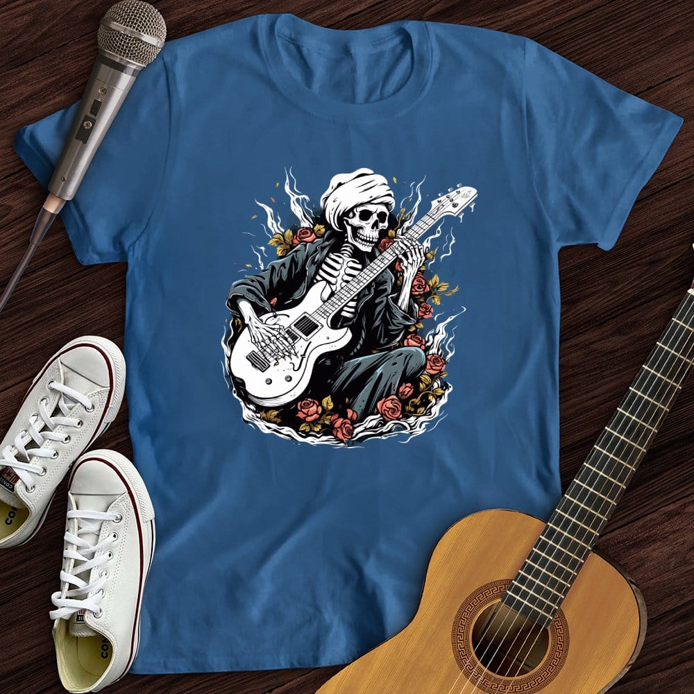 Printify T-Shirt Skeleton Playing Music T-Shirt