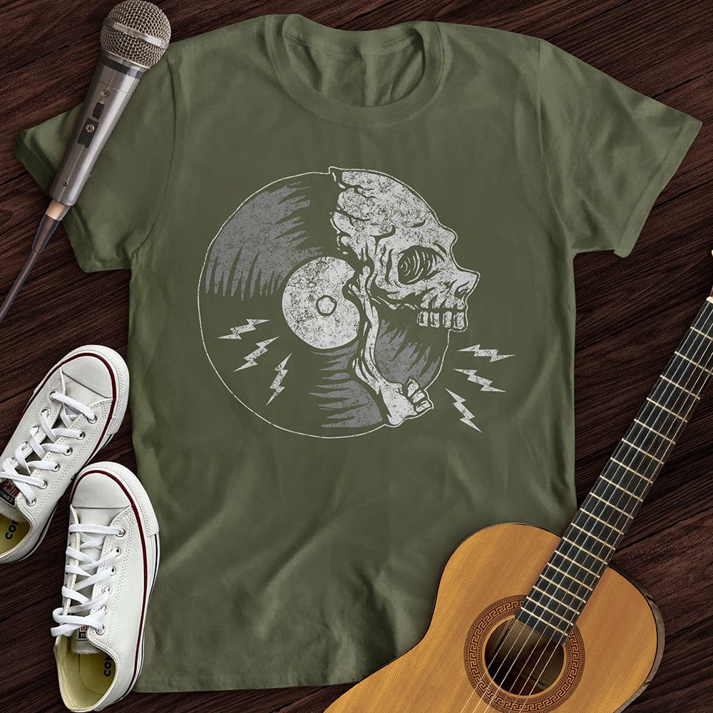 Printify T-Shirt Skull Record T-Shirt