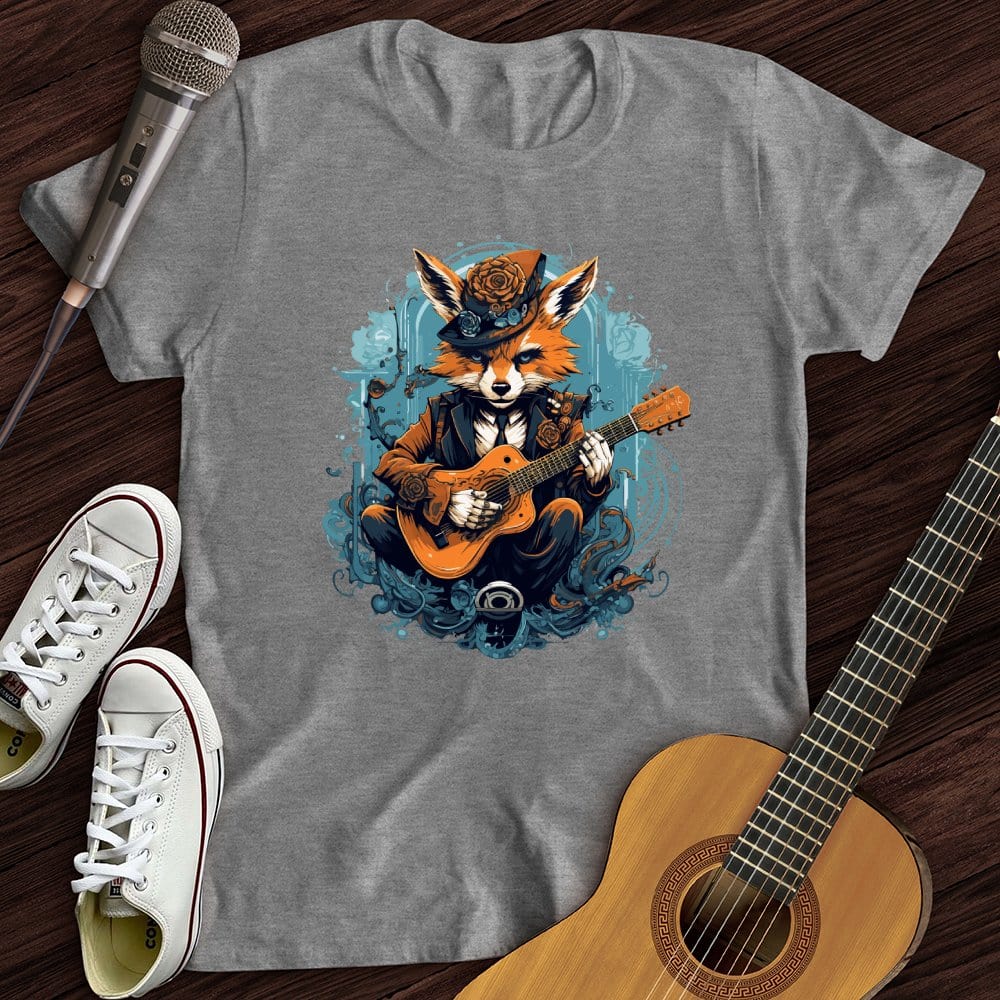 Printify T-Shirt Sport Grey / S Fox Playing Guitar T-Shirt