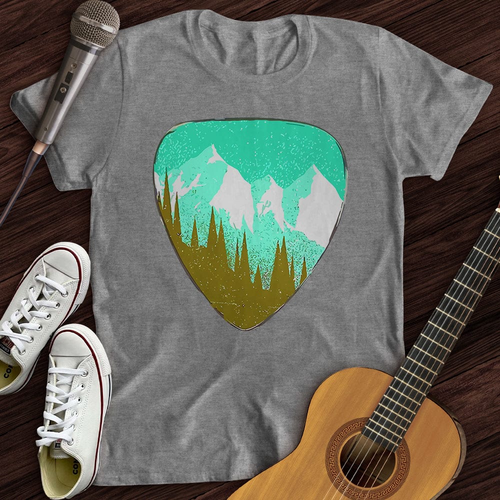 Printify T-Shirt Sport Grey / S Mountain Guitar Pick T-Shirt