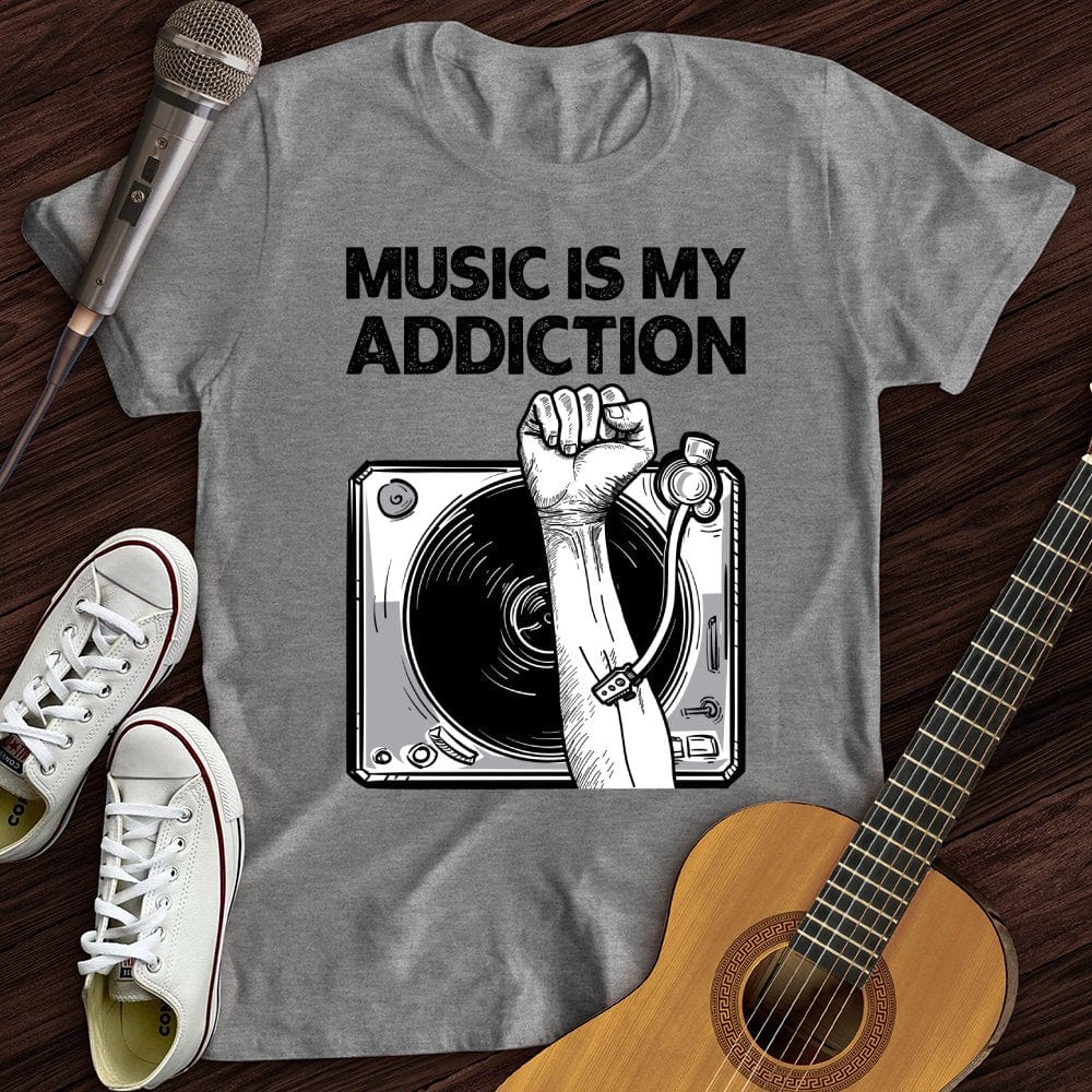 Printify T-Shirt Sport Grey / S Music Is My Addiction T-Shirt
