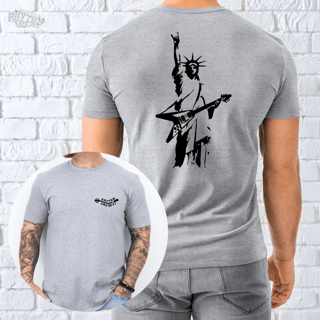 Printify T-Shirt Sport Grey / S Rockstar Statue T-Shirt