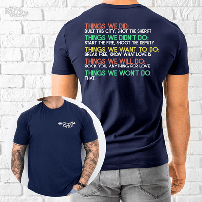 Printify T-Shirt Things We Won't Do T-Shirt
