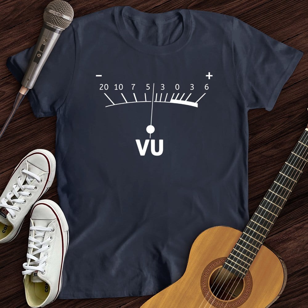 Printify T-Shirt VU Meter B&W T-Shirt