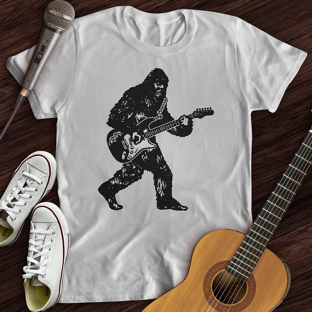 Printify T-Shirt White / S Bigfoot Playing Guitar T-Shirt