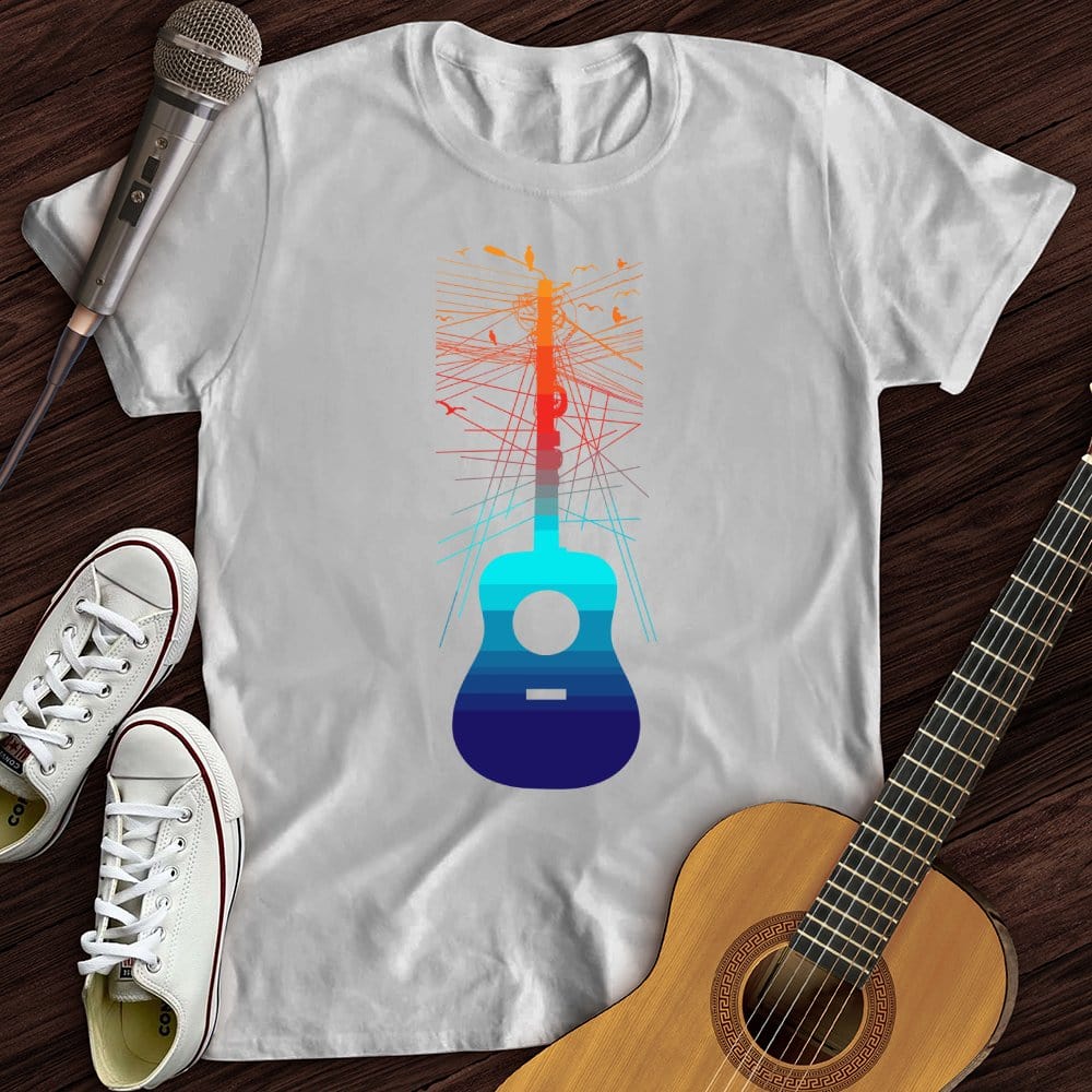 Printify T-Shirt White / S Birds On A Guitar T-Shirt