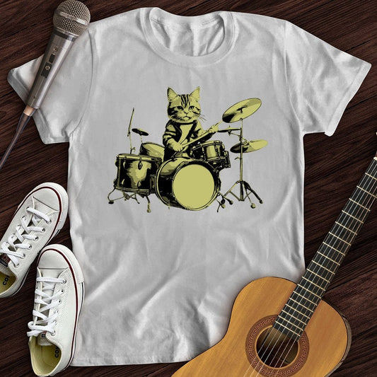 Printify T-Shirt Cat Drums T-Shirt