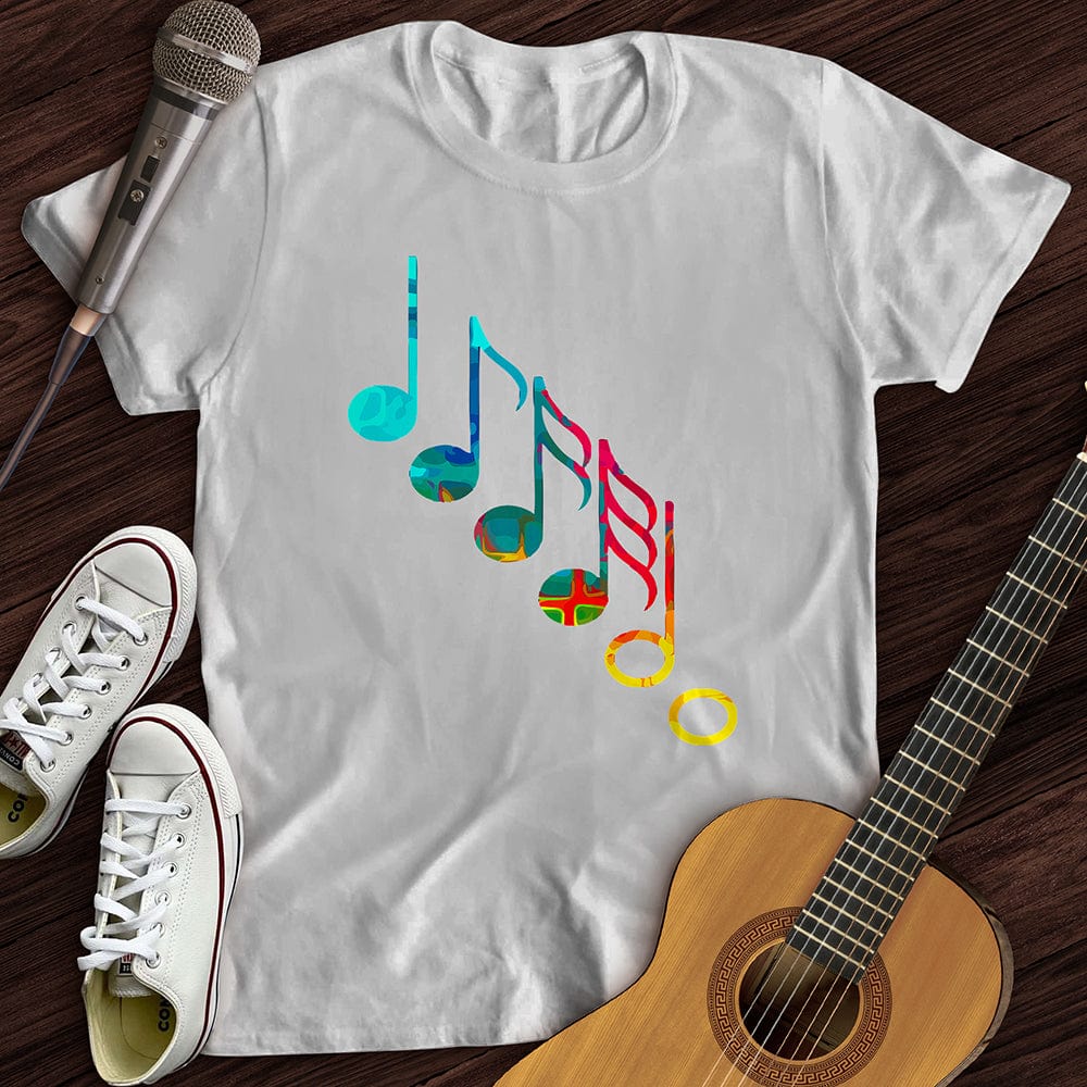 Printify T-Shirt White / S Colorful Music Notes T-Shirt