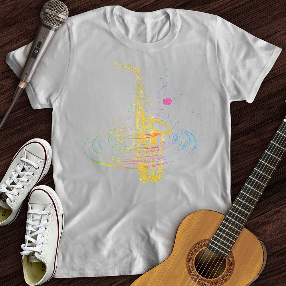 Printify T-Shirt White / S Colorful Sax T-Shirt